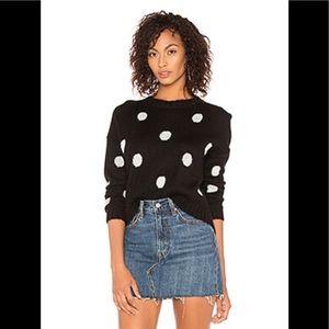 Rails Perci Sweater Black Ivory Polka Dot